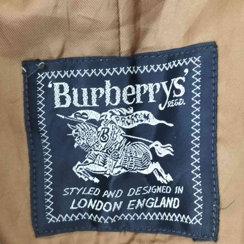 バーバリーズ BURBERRYS 60-70s 裏地ノバチェック ライナー付き 比翼ステンカラーコート メンズ